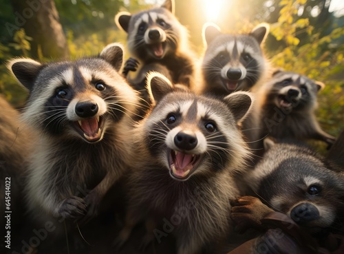 A group of raccoons