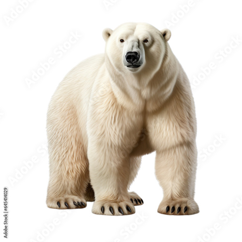 Front view arctic isolated Polar Bear on Transparent Background. © Inventing Pixel. Inc