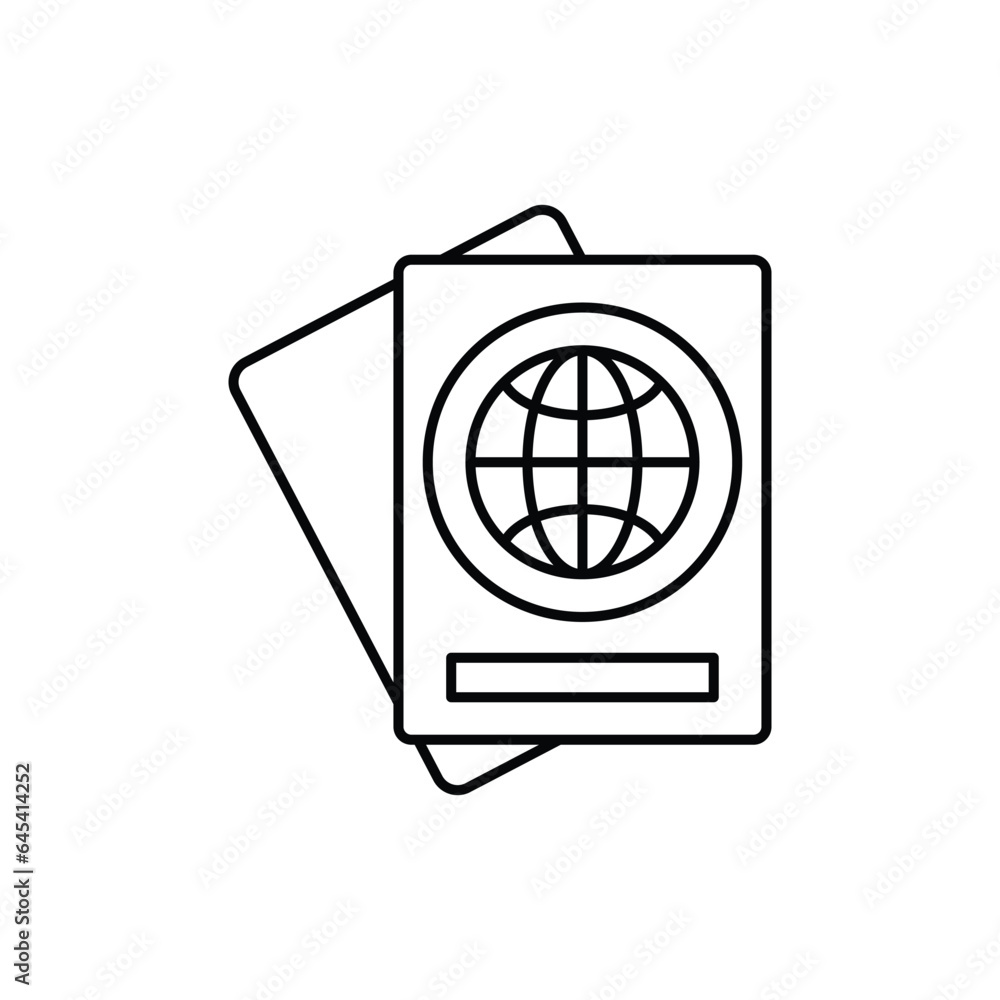 passport icon design, illustration design passport icon design, illustration design