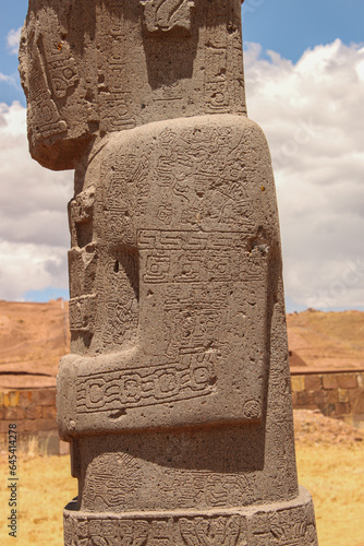 The  ruins at the archaeological site in tihuanaco - Bolivia photo