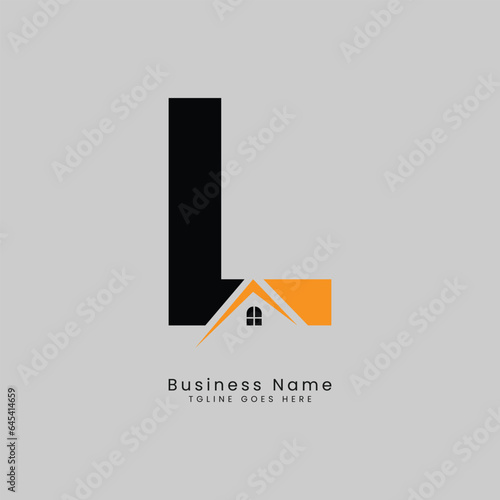L Letter Real Estate Logo, Vector illustration Template Concept Design Logo for Property Business Image Start with Alphabet L