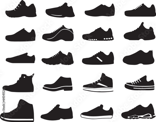 Shoe Shapes Silhouette Vector Pack