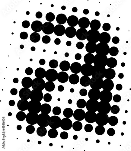 Letter lowercase a halftone effect display font.