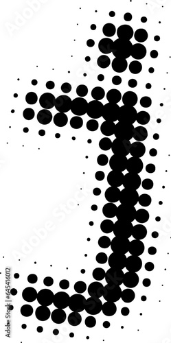 Letter lowercase j halftone effect display font.