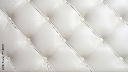  a close up of a white leather upholstery. generative ai