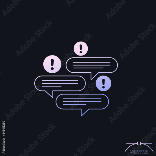 too many emails icon with a gradient