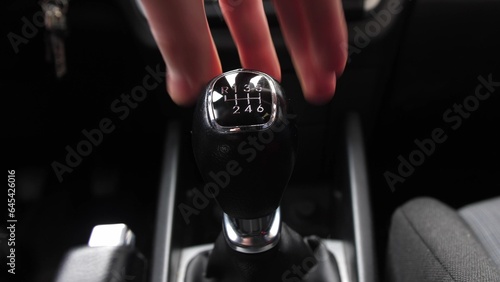 Wallpaper Mural Driver Changing Gears with Manual Transmission Gear Stick Torontodigital.ca