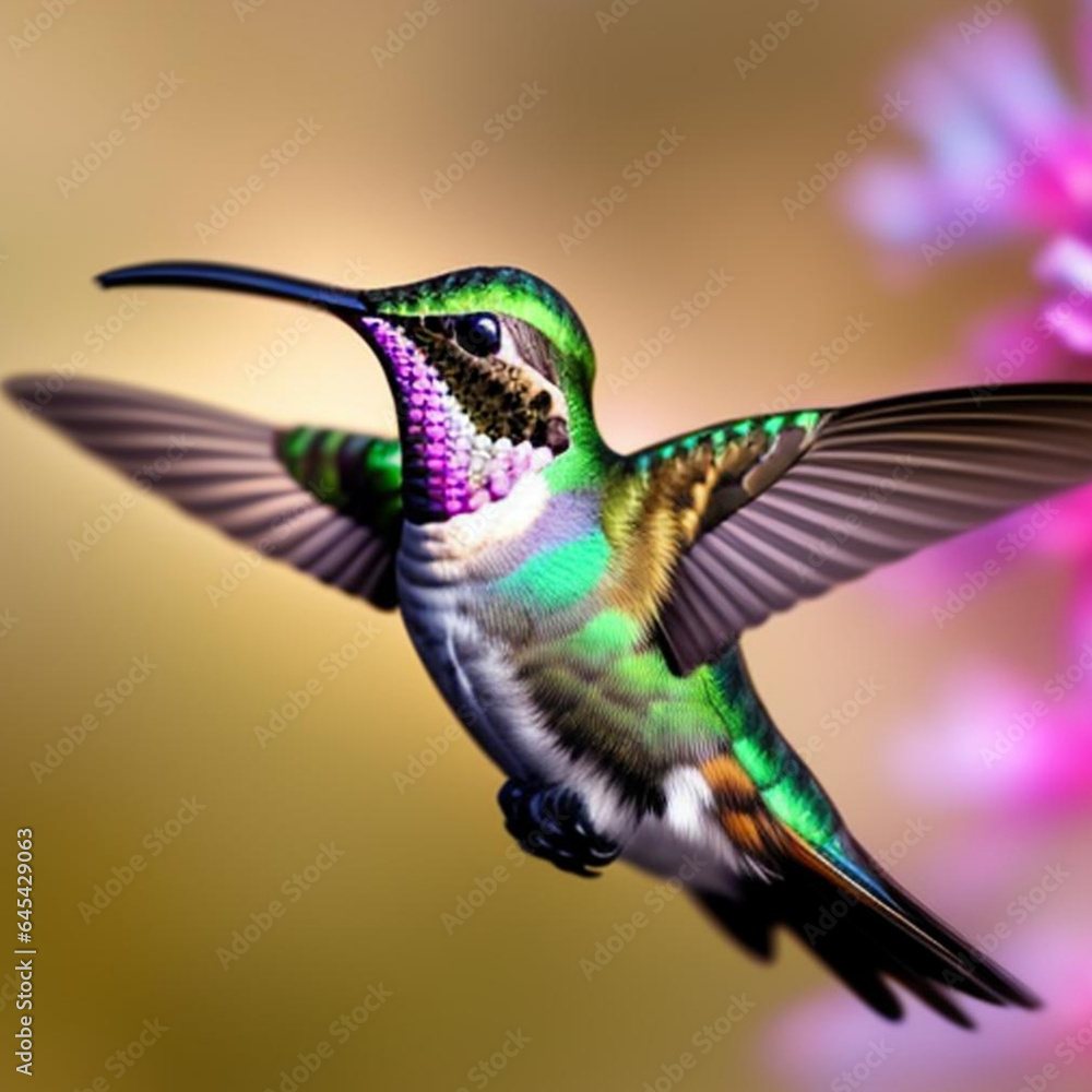 Obraz premium A hummingbird in flight. Generative AI