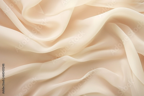 Generative ai picture of beautiful elegant beige soft luxury silk satin cotton fabric background