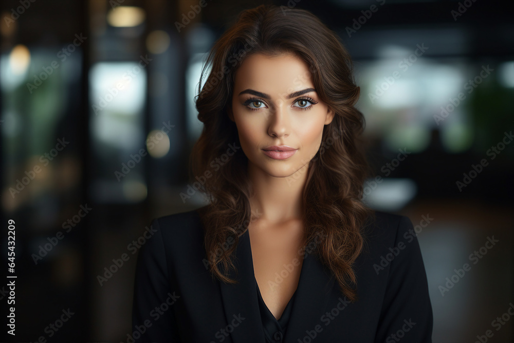 Generative AI picture portrait of amazing gorgeous office worker young woman Generative AI picture portrait of amazing gorgeous office worker young woman