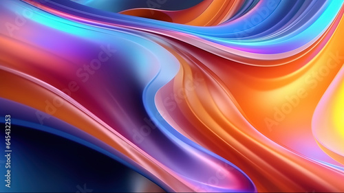 Rainbow pastel silk fabric satin background. Generative AI