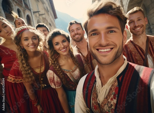 A group of Austrians in national dress