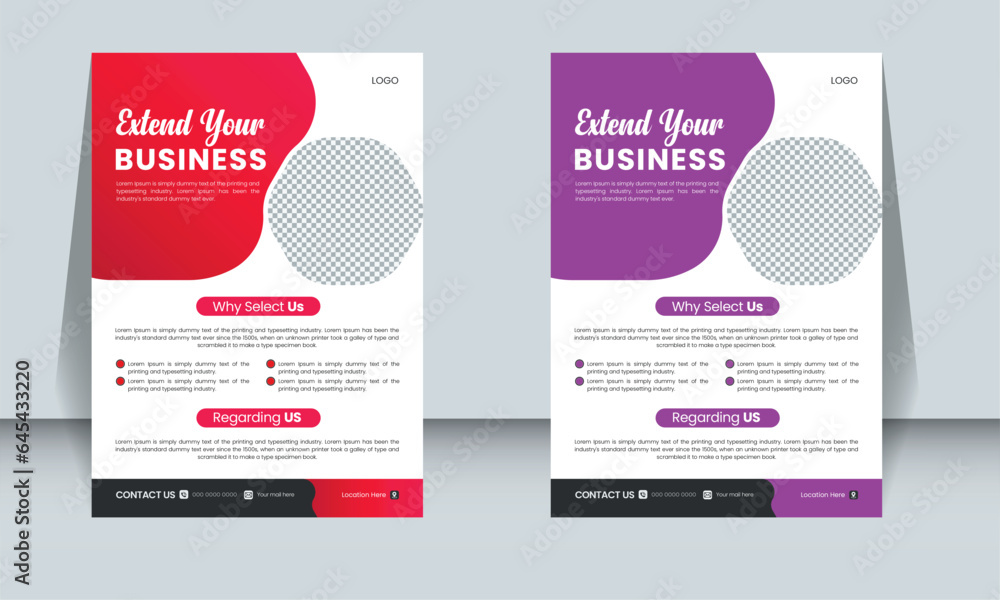 Minimal Business Flyer in Two Color Minimal Business Flyer in Two Color