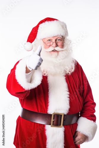 Santa Claus giving a cheerful thumbs up gesture © pham