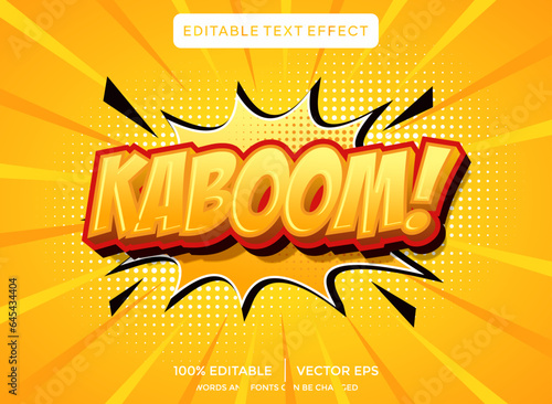 kaboom 3D text effect template