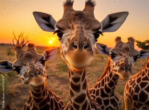 A group of giraffes