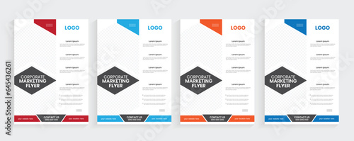 Corporate business a4 cover graphics flier, newest style marketing agency unique leaflet, creative a4 brochure, one pager pamphlet, or media kit design