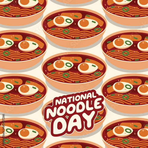 national noodle day design template good for celebration usage. noodle design template. noodle vector design. vector eps 10.