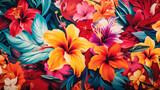 multicolored flowers of pleasant warm colors are drawn as a background