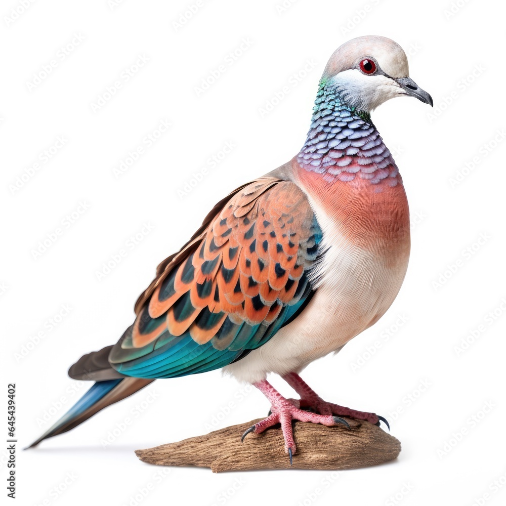 Oriental turtle-dove bird isolated on white background. Oriental turtle-dove bird isolated on white background.