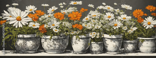 flower nature garden botany daisy bloom pot
