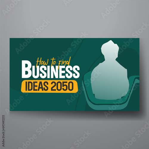 youtube video thumbnail or web banner template for Corporate business marketing video