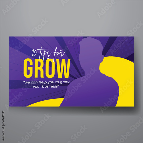youtube video thumbnail or web banner template for Corporate business marketing video