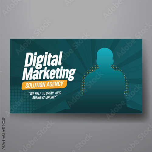 youtube video thumbnail or web banner template for Corporate business marketing video