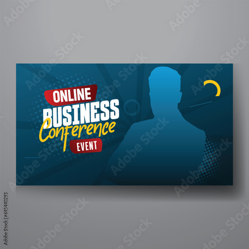 youtube video thumbnail or web banner template for Corporate business marketing video