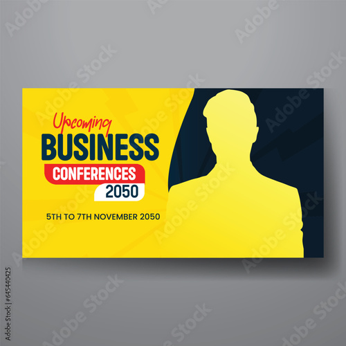 youtube video thumbnail or web banner template for Corporate business marketing video