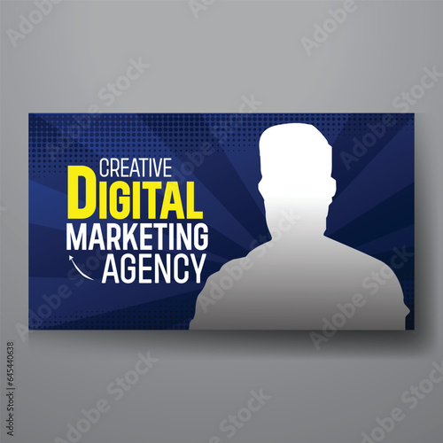 youtube video thumbnail or web banner template for Corporate business marketing video