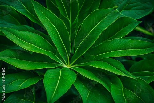 the captivating intricacies of a verdant plant with lush green leaves - AI Generative