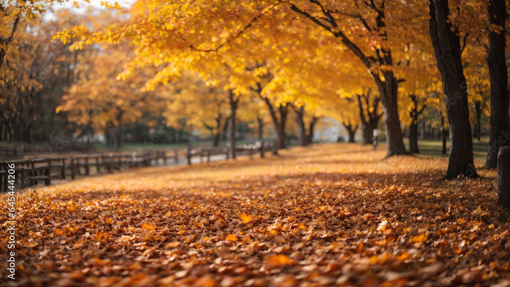 Beautiful autumn landscape with. Colorful foliage in the park. Falling leaves natural background Beautiful autumn landscape with. Colorful foliage in the park. Falling leaves natural background