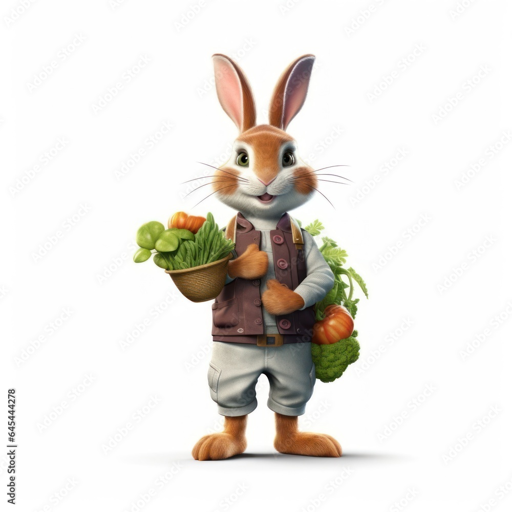 illustration of funny bunny character illustration of funny bunny character