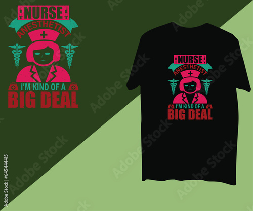 Nursing Typographic vector T Shirt Design, suitable for textile and apperal printing. photo