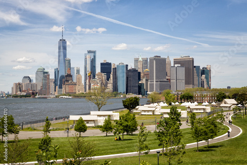 Photography Lower Manhattan as seen from Governor's Island, New York City,.