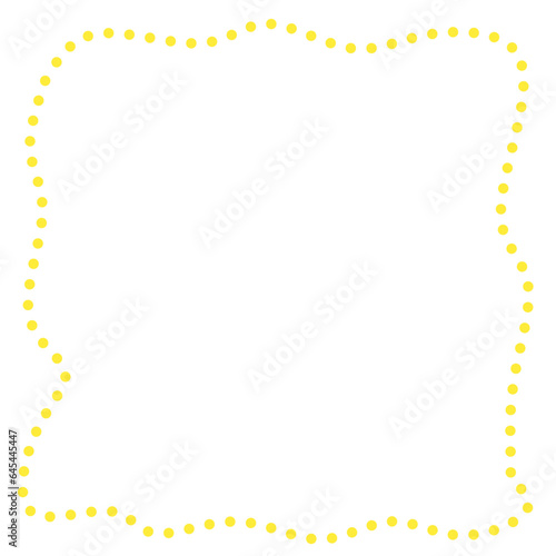 yellow dot abstract border frame element design  © Nuwirana