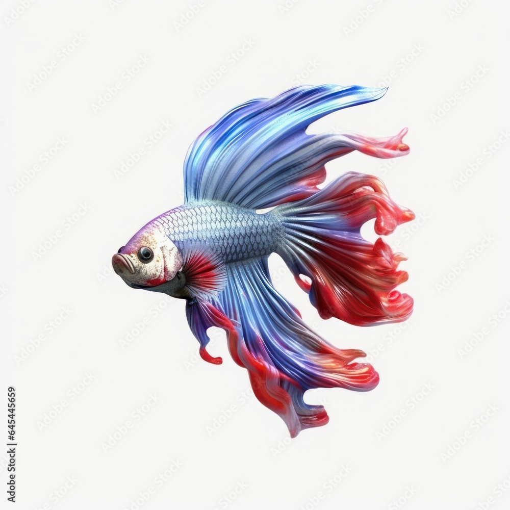Fototapeta premium Illustration of betta fish with beautiful color 