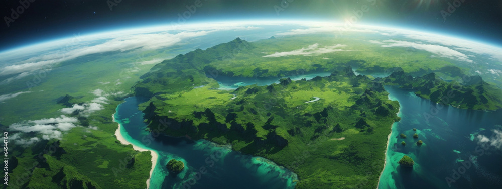 Fototapeta premium Green planet - Earth
