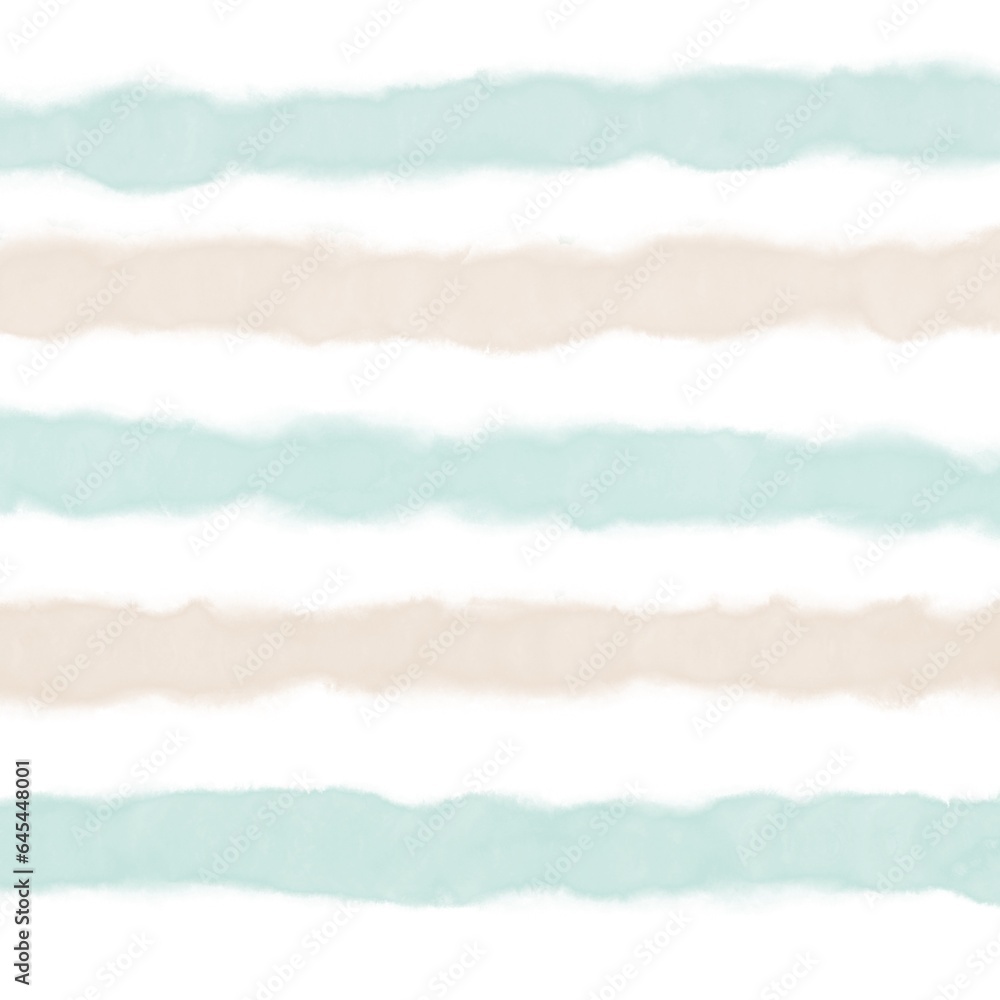 Obraz premium Green Beige Stripe Hand Drawn Background