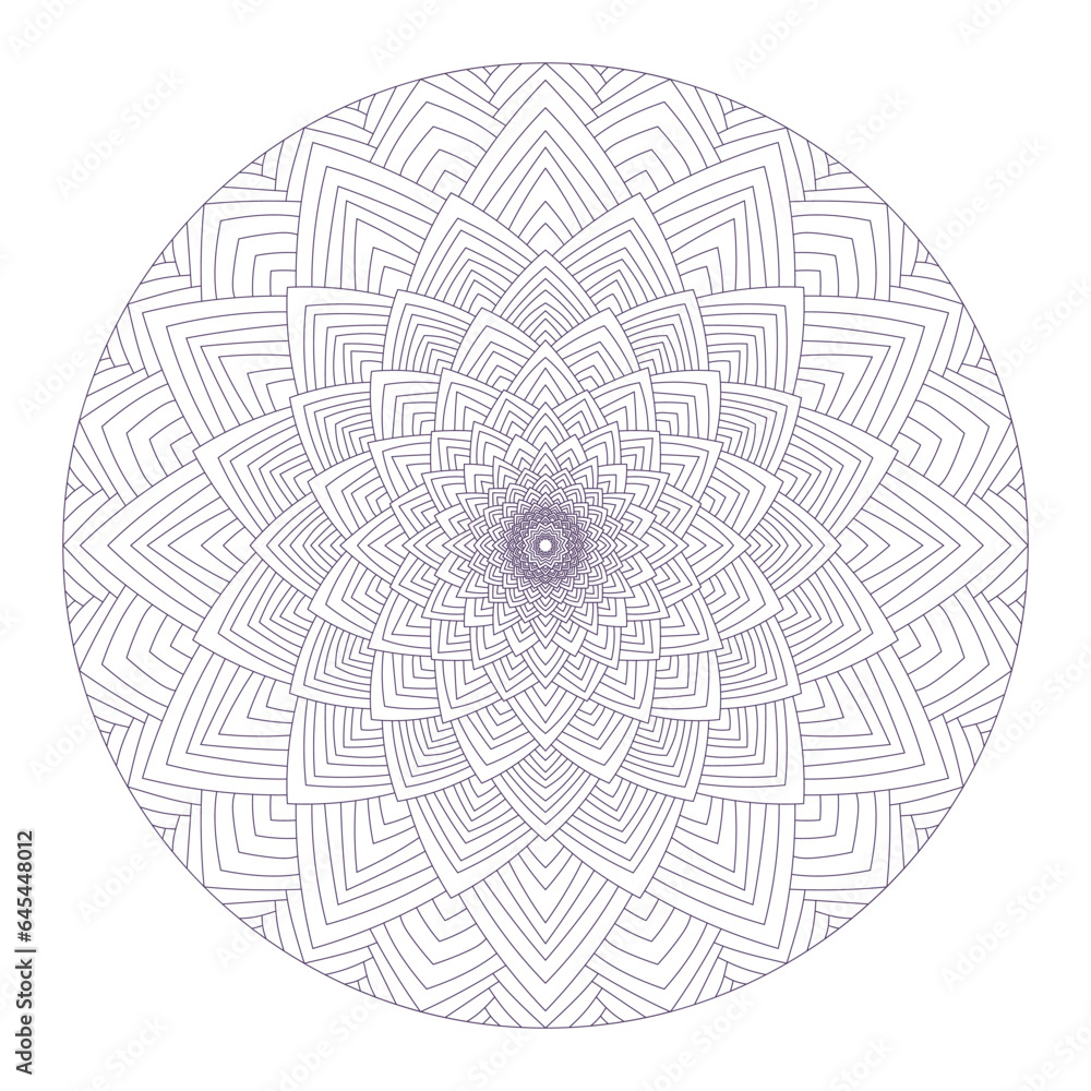 Mandala flower vector simple abstract round geometric shape