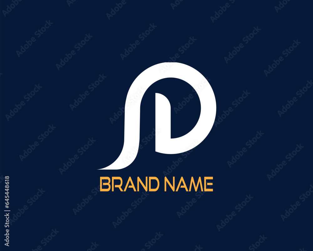Fototapeta premium Letter logo. D letter ,EPS file, Editable Text And Color, CMYK Colors, Print Ready , Free Fonts, Easy To Download.