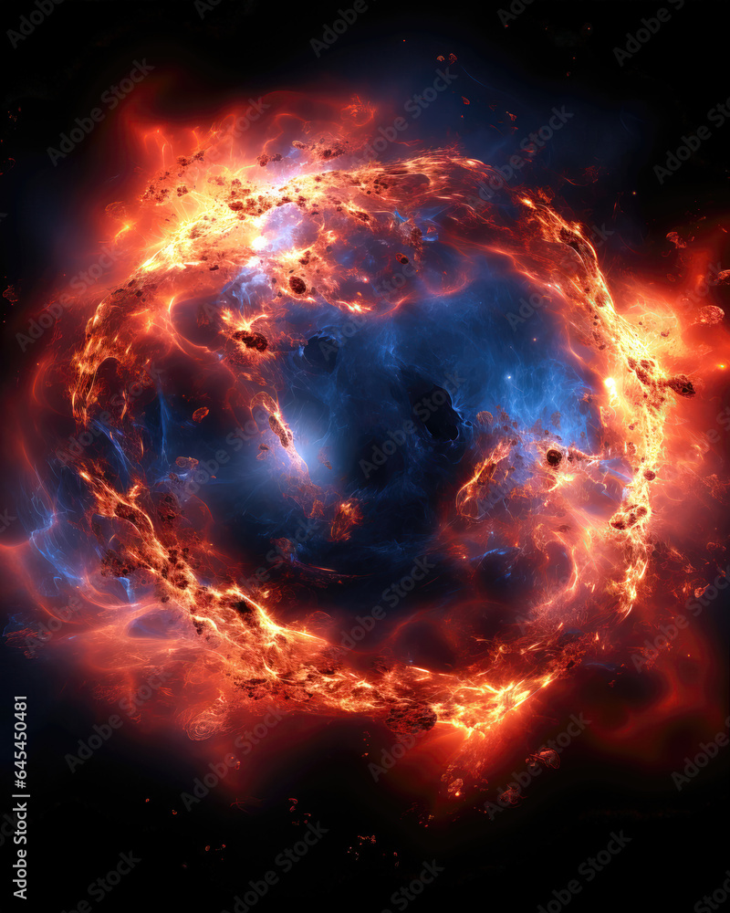 Abstract cosmic fire background