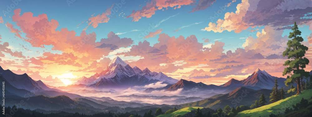 Sunset mountains Sunset mountains
