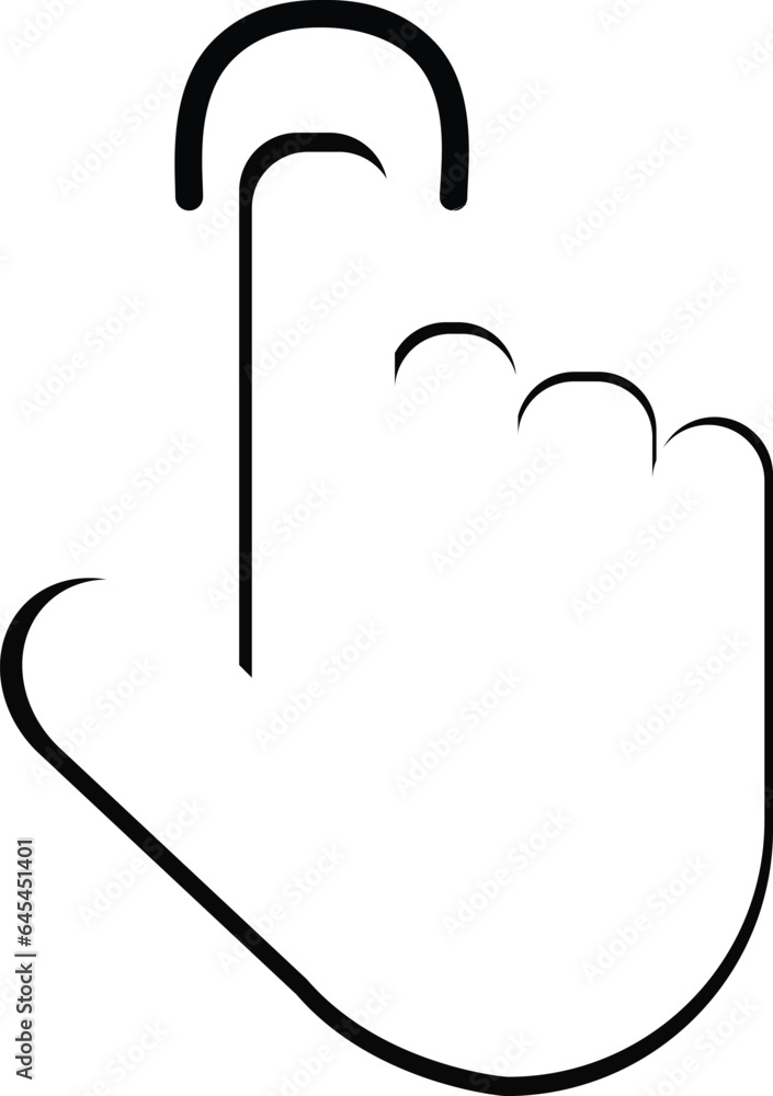 Mouse Cursor Icons - Vector stock. Hand clicking icon. Finger cursor ...