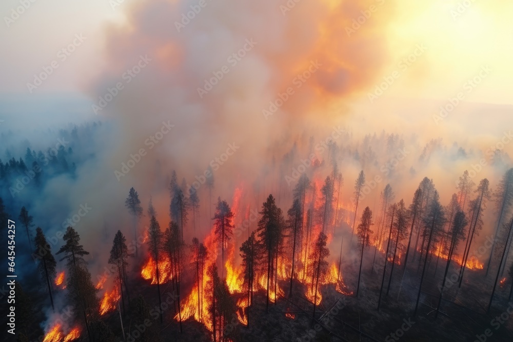 Fire in dry Forest