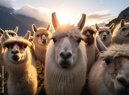 A group of llamas