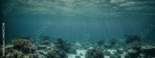 Sea or ocean underwater deep nature background © @uniturehd
