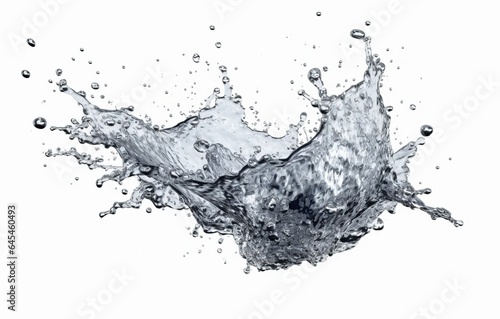 Water splash isolated on white background with clipping path. Close up.