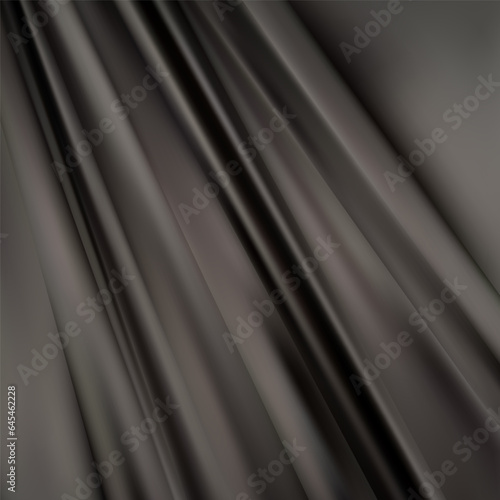 Black crumpled fabric. Fashion and style. Abstract background. eps 10